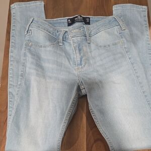 Hollister Sky Blue Low Rise Denim Skinny Jeans
